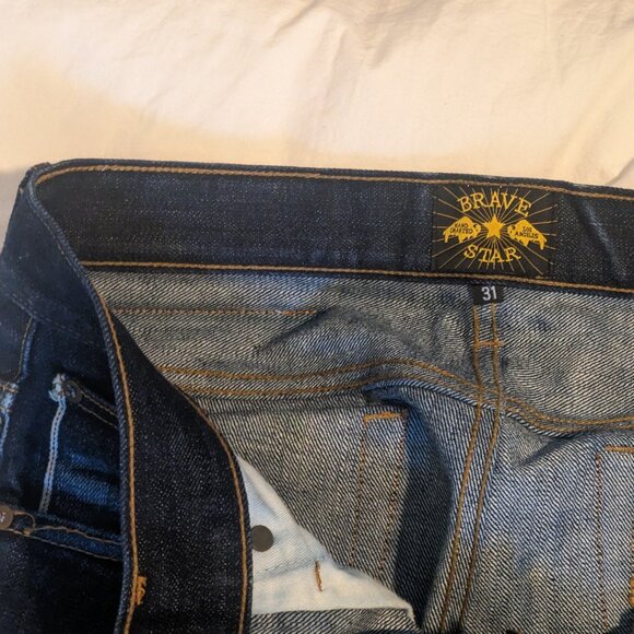 Men's Brave Star Jeans, Dark Wash, True Straight, Size 31 - Picture 5 of 13